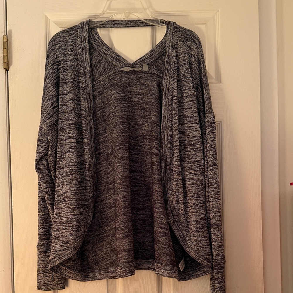 Athleta Charcoal Gray Cardigan Sweater
